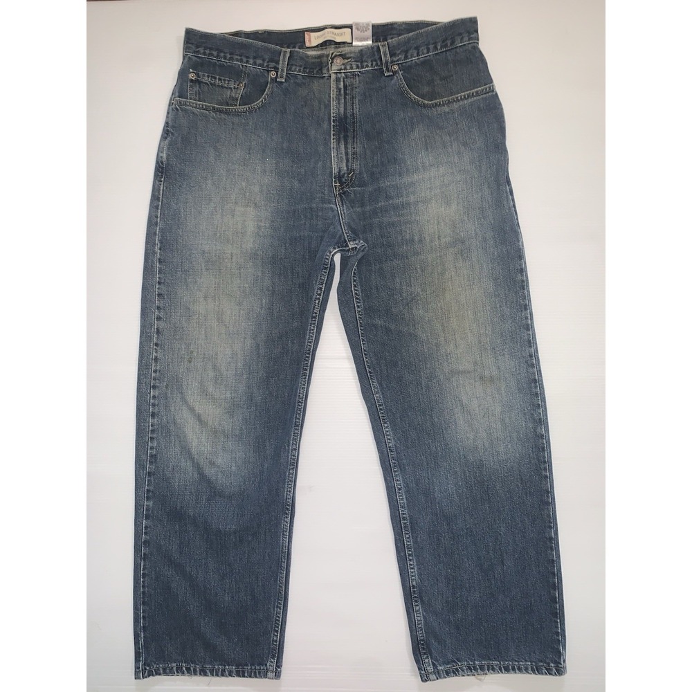 Levi's 569 Loose Straight‎ Jeans Mens 38x32 Blue Y2K Denim Classic Medium Wash